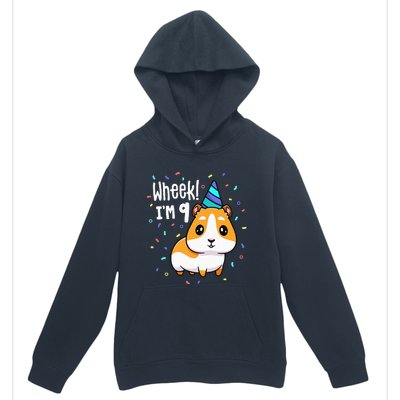 Guinea Pig Birthday Party Wheek 9 Year Old 9th Outfit Urban Pullover Hoodie