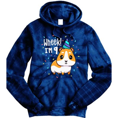 Guinea Pig Birthday Party Wheek 9 Year Old 9th Outfit Tie Dye Hoodie