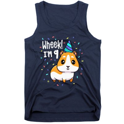 Guinea Pig Birthday Party Wheek 9 Year Old 9th Outfit Tank Top