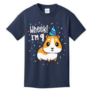 Guinea Pig Birthday Party Wheek 9 Year Old 9th Outfit Kids T-Shirt