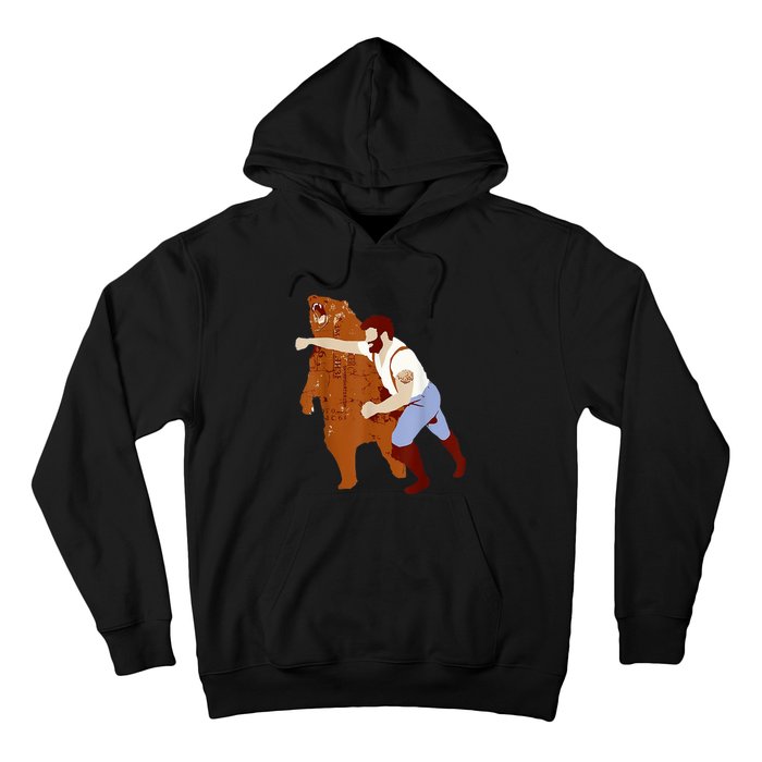 Guy Punching Bear Hoodie