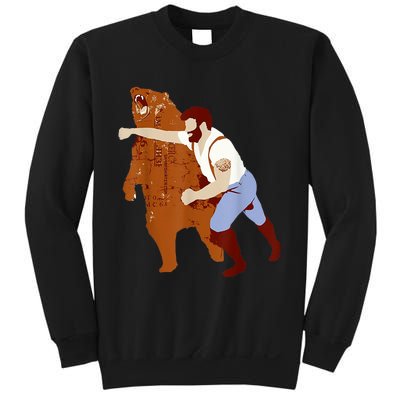 Guy Punching Bear Sweatshirt