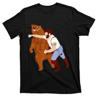 Guy Punching Bear T-Shirt