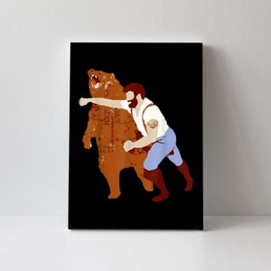 Guy Punching Bear Canvas