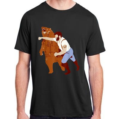 Guy Punching Bear Adult ChromaSoft Performance T-Shirt