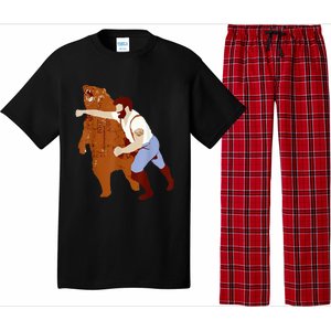 Guy Punching Bear Pajama Set