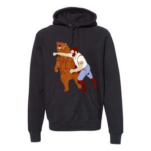 Guy Punching Bear Premium Hoodie