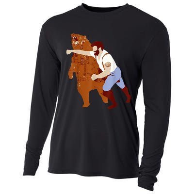 Guy Punching Bear Cooling Performance Long Sleeve Crew