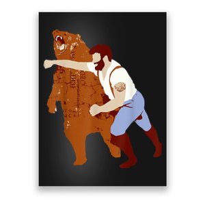 Guy Punching Bear Poster