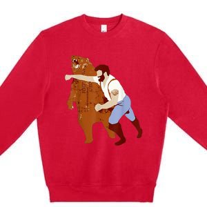 Guy Punching Bear Premium Crewneck Sweatshirt