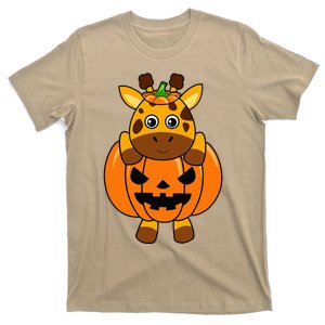 Giraffe Pumpkin Body Costume Cute Easy Halloween Gift T-Shirt