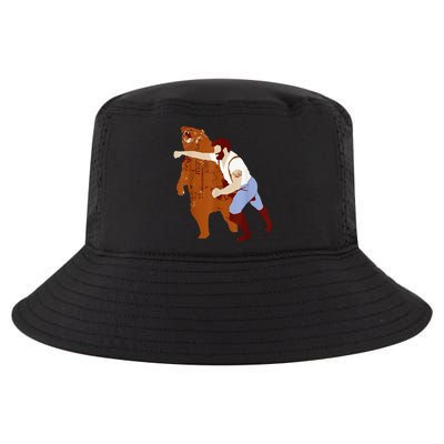 Guy Punching Bear Cool Comfort Performance Bucket Hat