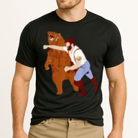 Guy Punching Bear Cooling Performance Crew T-Shirt