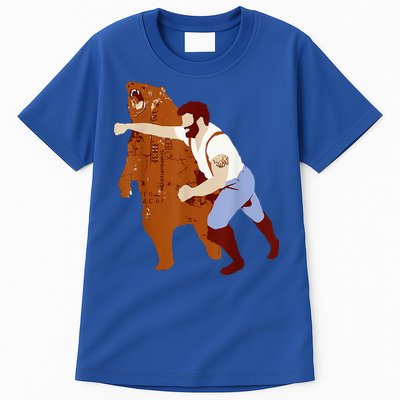 Guy Punching Bear Tall T-Shirt