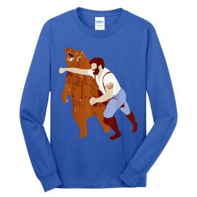 Guy Punching Bear Tall Long Sleeve T-Shirt