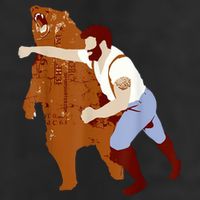 Guy Punching Bear Cool Comfort Performance Bucket Hat