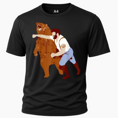 Guy Punching Bear Performance Shirt