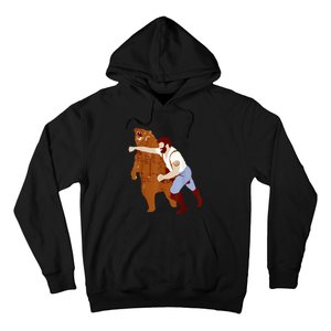 Guy Punching Bear Hoodie