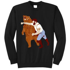 Guy Punching Bear Sweatshirt