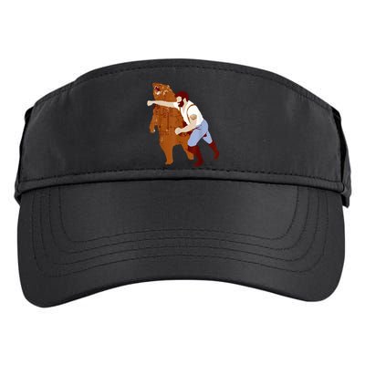 Guy Punching Bear Adult Drive Performance Visor