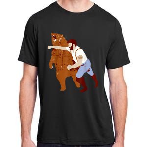 Guy Punching Bear Adult ChromaSoft Performance T-Shirt