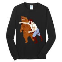 Guy Punching Bear Tall Long Sleeve T-Shirt