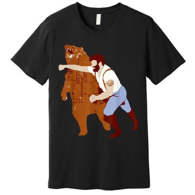 Guy Punching Bear Premium T-Shirt