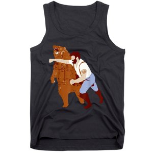 Guy Punching Bear Tank Top