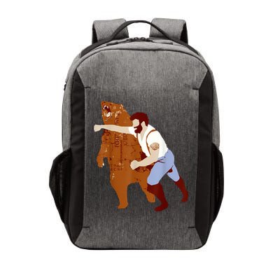 Guy Punching Bear Vector Backpack