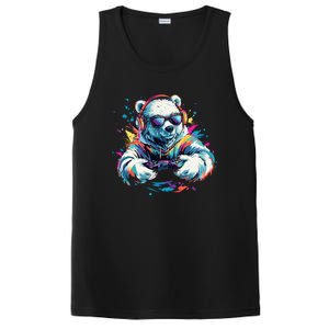 Gaming Polar Bear Colorful Headset Art Gamer Polar Bear Cute Gift PosiCharge Competitor Tank