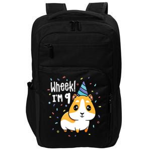 Guinea Pig Birthday Party Wheek Kids 9 Year Old 9th Outfit Impact Tech Backpack