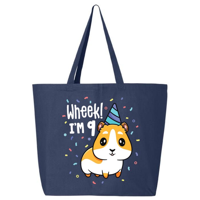 Guinea Pig Birthday Party Wheek Kids 9 Year Old 9th Outfit 25L Jumbo Tote