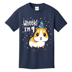 Guinea Pig Birthday Party Wheek Kids 9 Year Old 9th Outfit Kids T-Shirt