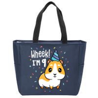 Guinea Pig Birthday Party Wheek Kids 9 Year Old 9th Outfit Zip Tote Bag