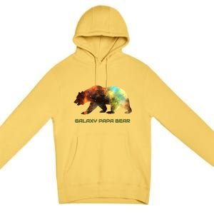 Galaxy Papa Bear Cool Impressive Birthday Gift Premium Pullover Hoodie