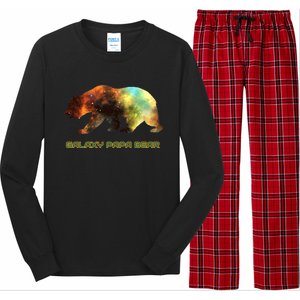 Galaxy Papa Bear Cool Impressive Birthday Gift Long Sleeve Pajama Set