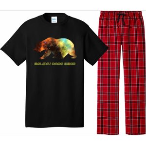 Galaxy Papa Bear Cool Impressive Birthday Gift Pajama Set