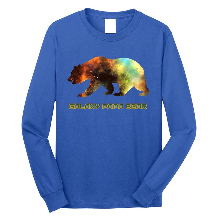 Galaxy Papa Bear Cool Impressive Birthday Gift Long Sleeve Shirt