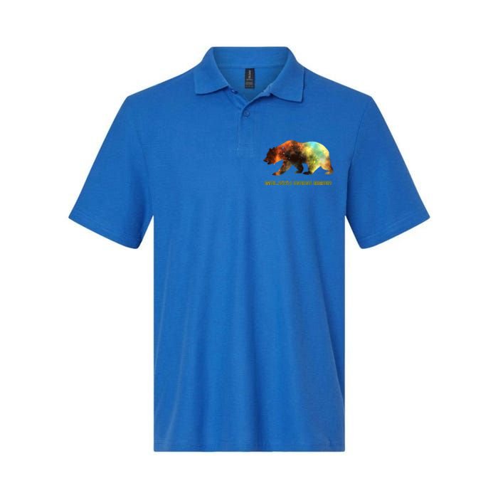 Galaxy Papa Bear Cool Impressive Birthday Gift Softstyle Adult Sport Polo