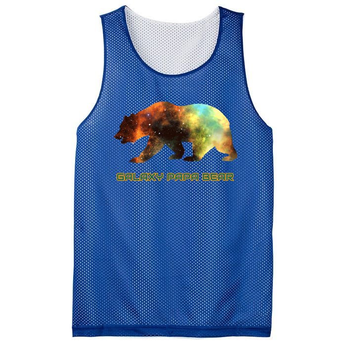 Galaxy Papa Bear Cool Impressive Birthday Gift Mesh Reversible Basketball Jersey Tank