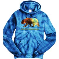 Galaxy Papa Bear Cool Impressive Birthday Gift Tie Dye Hoodie