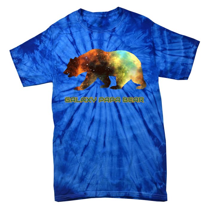 Galaxy Papa Bear Cool Impressive Birthday Gift Tie-Dye T-Shirt