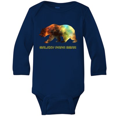 Galaxy Papa Bear Cool Impressive Birthday Gift Baby Long Sleeve Bodysuit