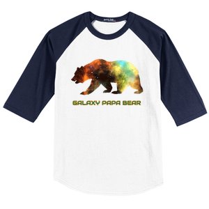 Galaxy Papa Bear Cool Impressive Birthday Gift Baseball Sleeve Shirt