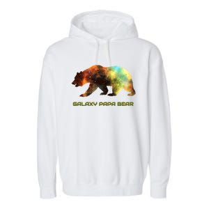 Galaxy Papa Bear Cool Impressive Birthday Gift Garment-Dyed Fleece Hoodie