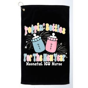 Groovy Poppin Bottles For The New Year Funny Nicu Nurse Xmas Platinum Collection Golf Towel