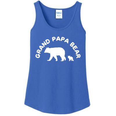 Grand Papa Bear With 1 One Cub Grandpa Grandfather Gift Ladies Essential Tank