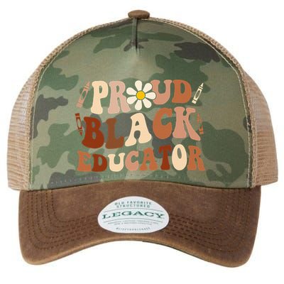 Groovy Proud Black Educator African Pride Black History Legacy Tie Dye Trucker Hat