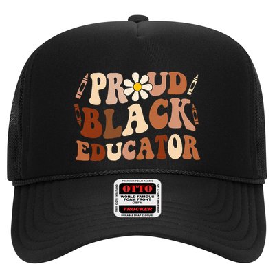 Groovy Proud Black Educator African Pride Black History Trucker Hat