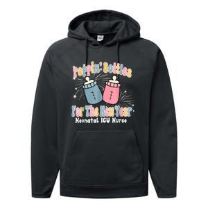 Groovy Poppin Bottles For The New Year Funny Nicu Nurse Xmas Performance Fleece Hoodie